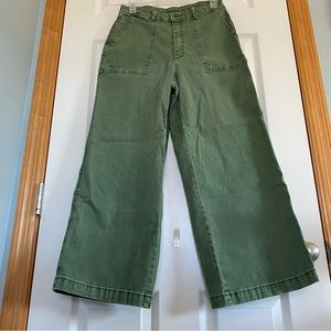 Green high waisted wide leg jeans from target